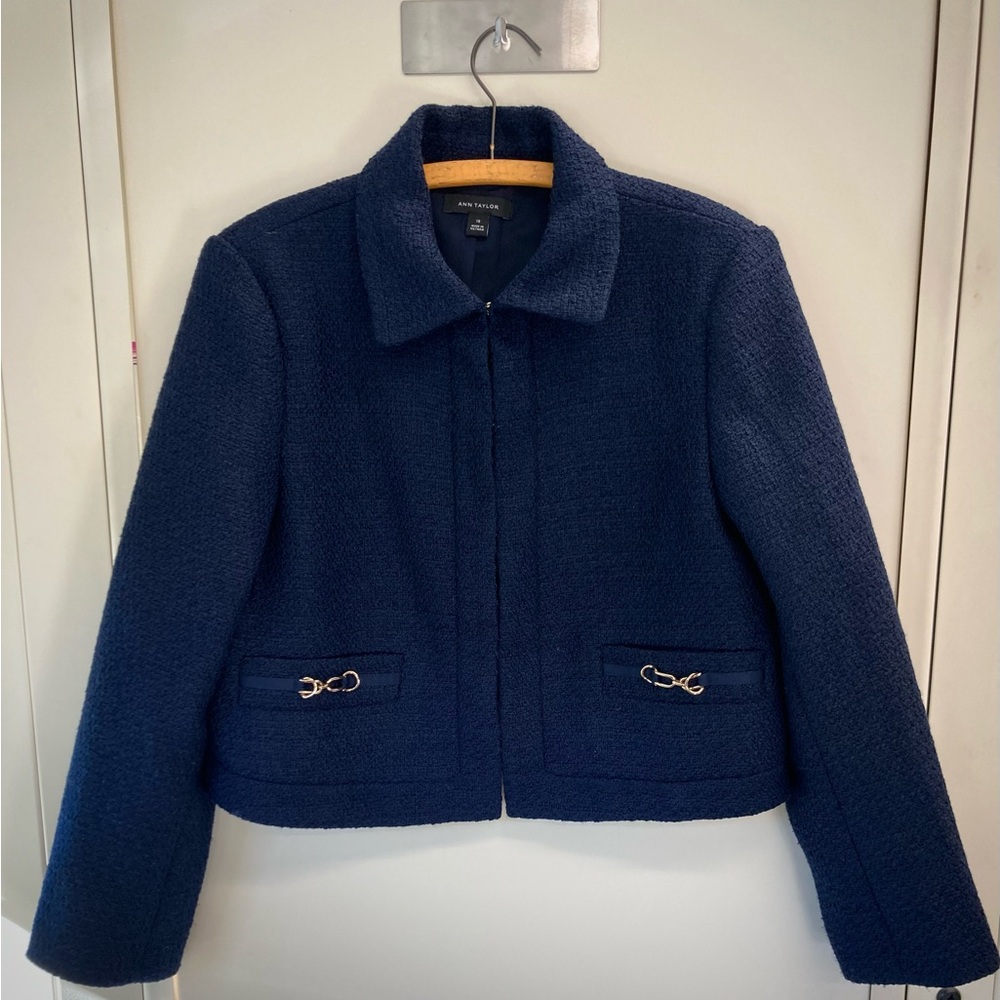 Ann Taylor Blue Topper Jacket - Picture 4 of 10